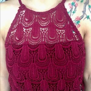 Pacsun- LA Hearts crochet halter crop top …